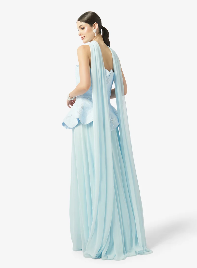 ثريدز باي اجوني فستان ماكسي مطرز بكسرات